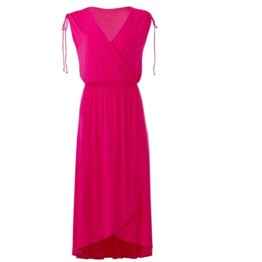 Slate & Willow  Pink Surplice Dress